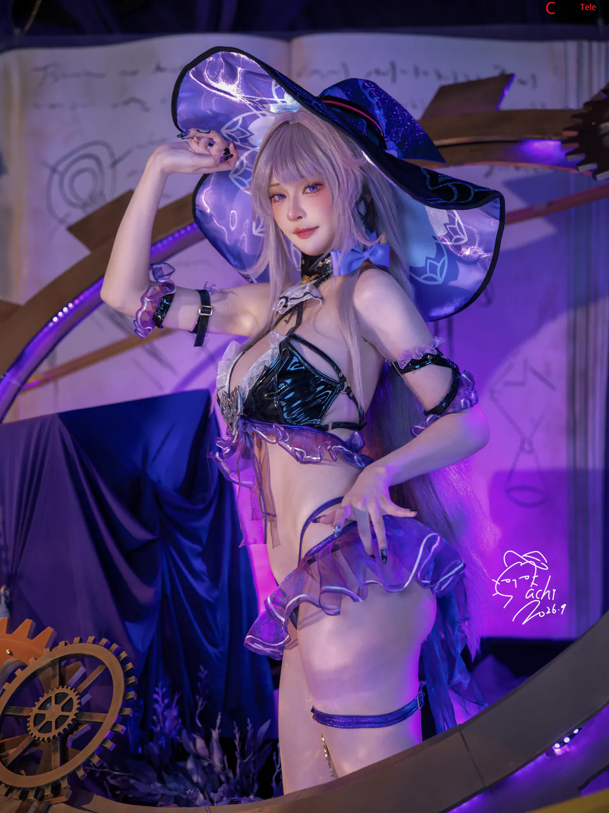 Machi cosplay The Herta Swimsuit HonkaiStar Rail (1)
