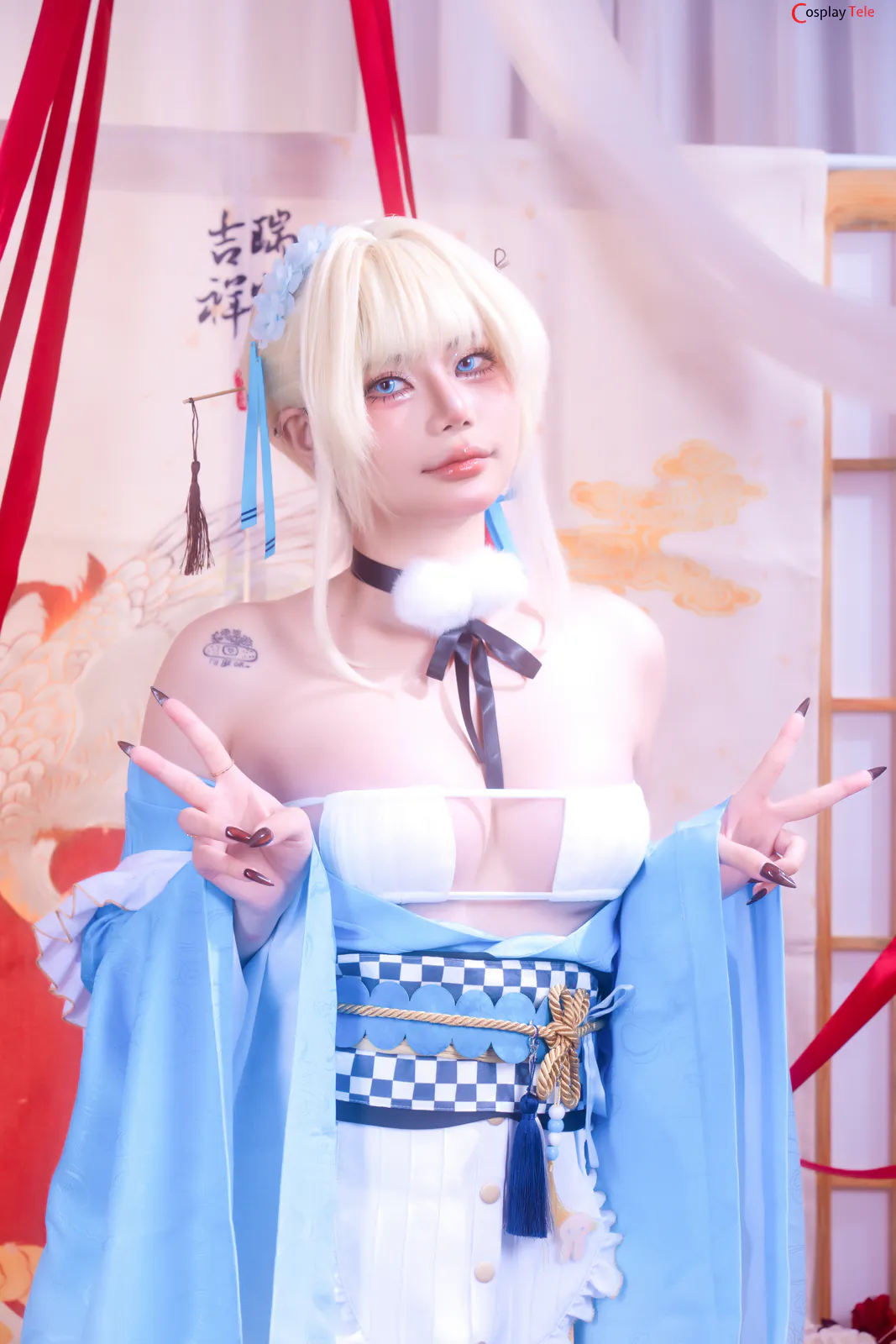 Miinmeow cosplay Asuma Toki Maid Blue Archive (4)